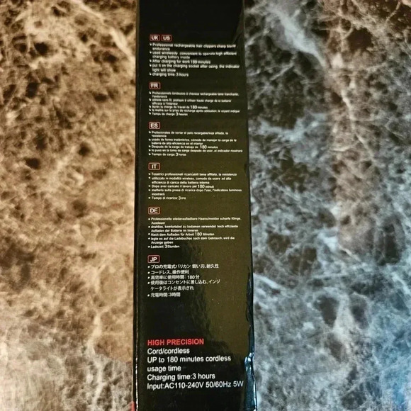 Metallic Gray Electric Men Hair Clipper USB Rechargeable w. 3 Guide Combs - NWOT - Picture 6 of 17